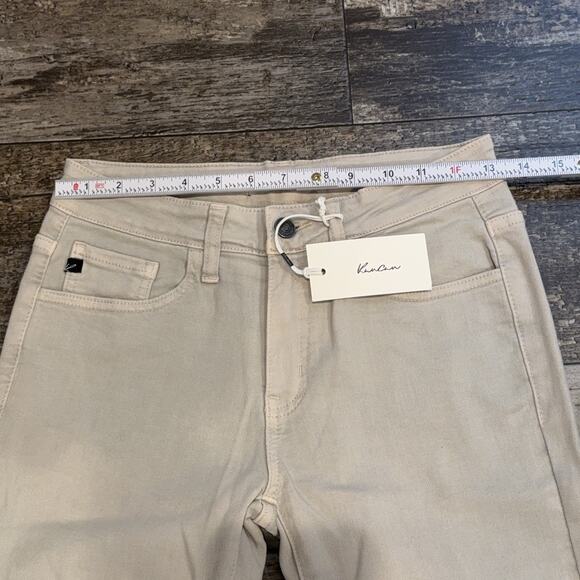 KanCan Jeans Womens 5 26 Beige Distressed Skinny Knee Rip‎ Stretch KC7210LG NWT - Picture 12 of 16
